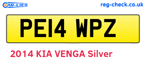 PE14WPZ are the vehicle registration plates.
