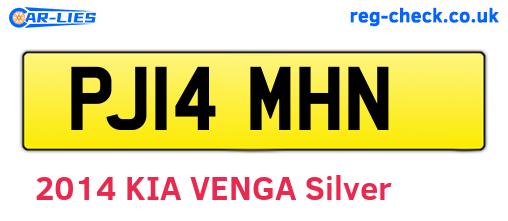PJ14MHN are the vehicle registration plates.