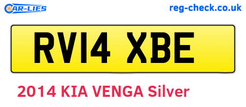 RV14XBE are the vehicle registration plates.