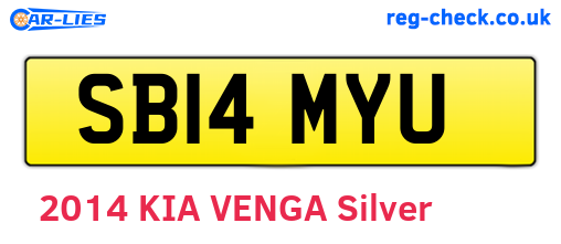 SB14MYU are the vehicle registration plates.