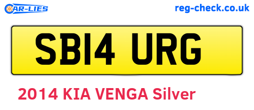 SB14URG are the vehicle registration plates.