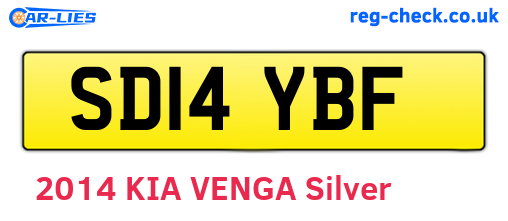 SD14YBF are the vehicle registration plates.