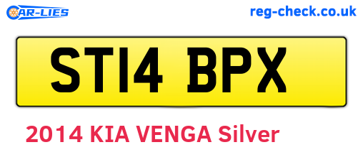 ST14BPX are the vehicle registration plates.
