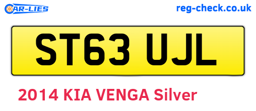 ST63UJL are the vehicle registration plates.