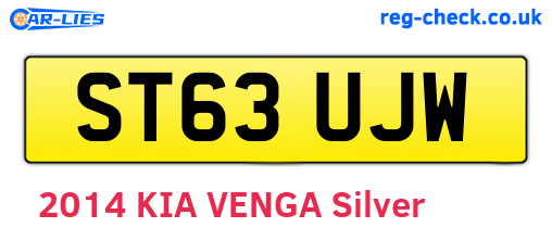 ST63UJW are the vehicle registration plates.