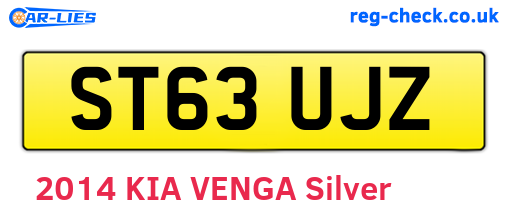 ST63UJZ are the vehicle registration plates.