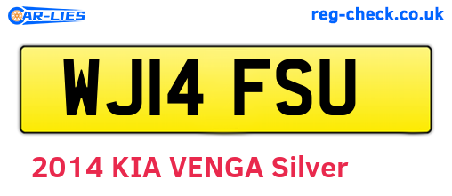 WJ14FSU are the vehicle registration plates.