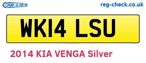WK14LSU are the vehicle registration plates.