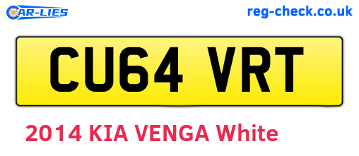 CU64VRT are the vehicle registration plates.