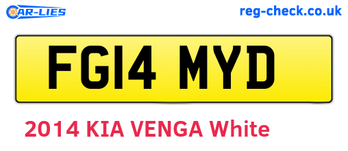 FG14MYD are the vehicle registration plates.