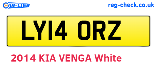 LY14ORZ are the vehicle registration plates.