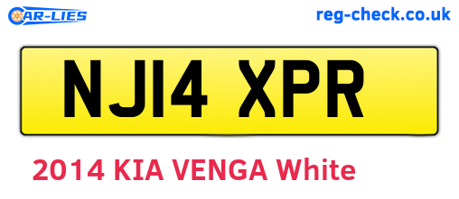 NJ14XPR are the vehicle registration plates.