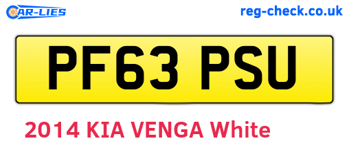 PF63PSU are the vehicle registration plates.