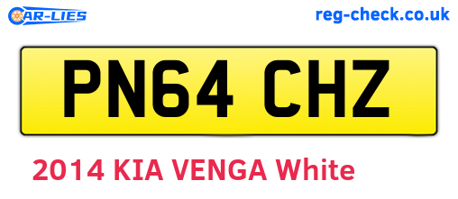 PN64CHZ are the vehicle registration plates.