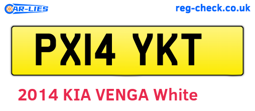PX14YKT are the vehicle registration plates.