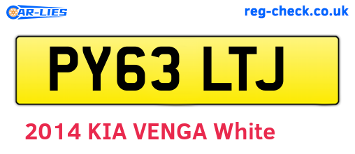 PY63LTJ are the vehicle registration plates.