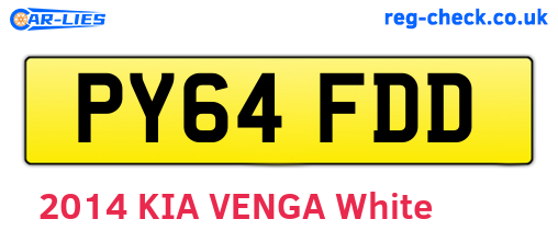 PY64FDD are the vehicle registration plates.