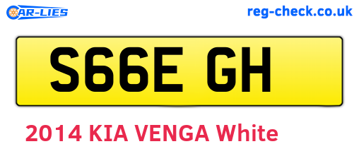 S66EGH are the vehicle registration plates.