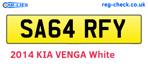 SA64RFY are the vehicle registration plates.
