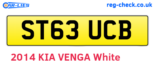 ST63UCB are the vehicle registration plates.