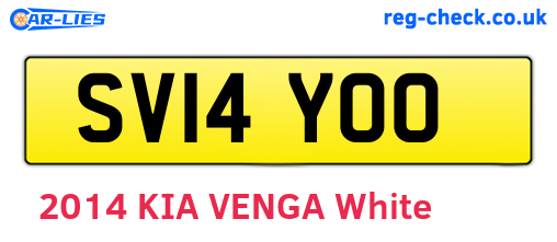 SV14YOO are the vehicle registration plates.