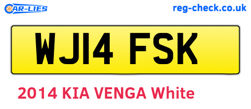 WJ14FSK are the vehicle registration plates.