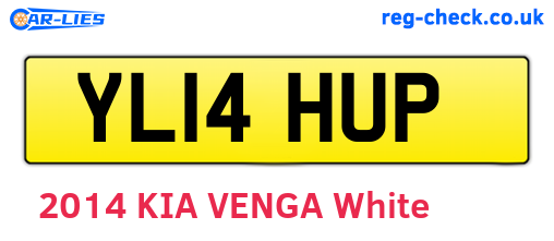 YL14HUP are the vehicle registration plates.