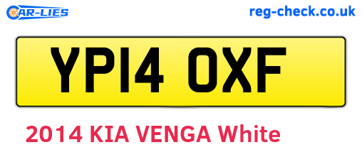 YP14OXF are the vehicle registration plates.