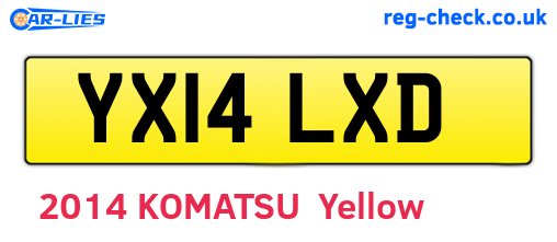 YX14LXD are the vehicle registration plates.