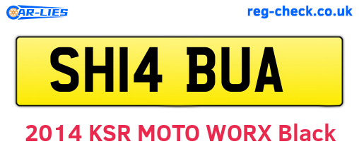 SH14BUA are the vehicle registration plates.