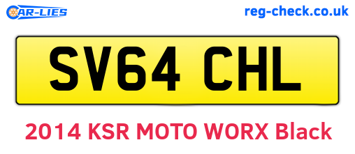 SV64CHL are the vehicle registration plates.