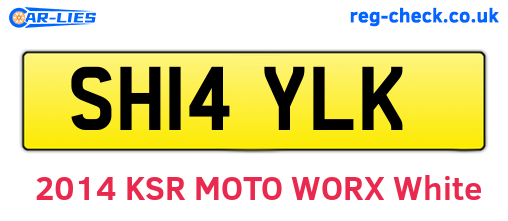 SH14YLK are the vehicle registration plates.
