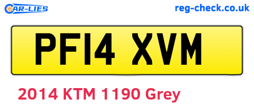 PF14XVM are the vehicle registration plates.