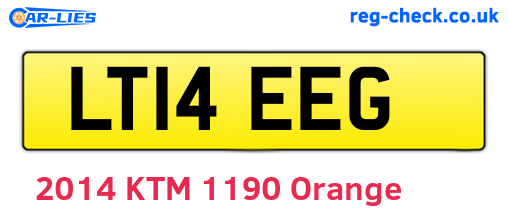 LT14EEG are the vehicle registration plates.