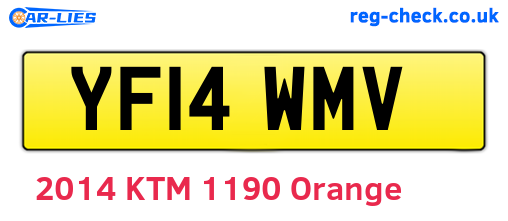 YF14WMV are the vehicle registration plates.