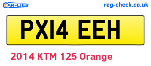 PX14EEH are the vehicle registration plates.