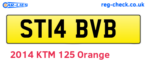 ST14BVB are the vehicle registration plates.
