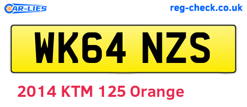 WK64NZS are the vehicle registration plates.