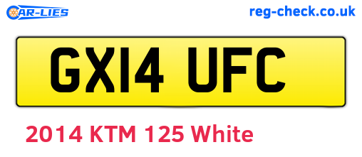 GX14UFC are the vehicle registration plates.