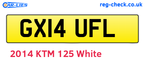 GX14UFL are the vehicle registration plates.