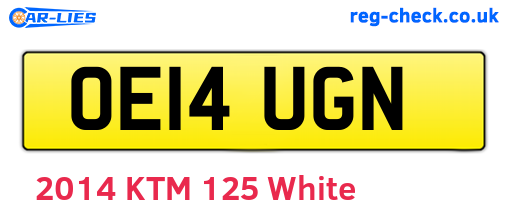 OE14UGN are the vehicle registration plates.
