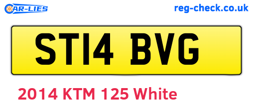 ST14BVG are the vehicle registration plates.