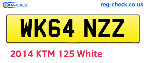 WK64NZZ are the vehicle registration plates.