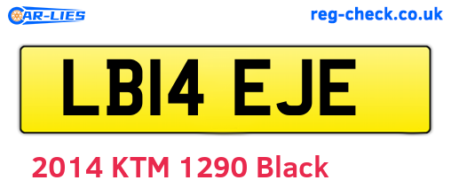 LB14EJE are the vehicle registration plates.