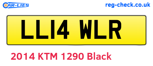 LL14WLR are the vehicle registration plates.