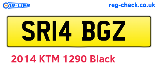 SR14BGZ are the vehicle registration plates.