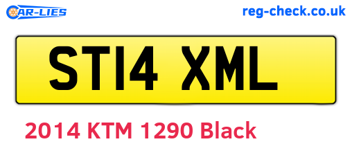 ST14XML are the vehicle registration plates.