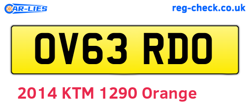 OV63RDO are the vehicle registration plates.