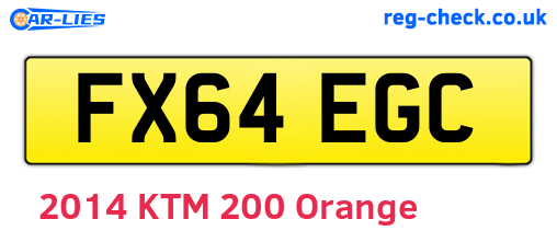 FX64EGC are the vehicle registration plates.