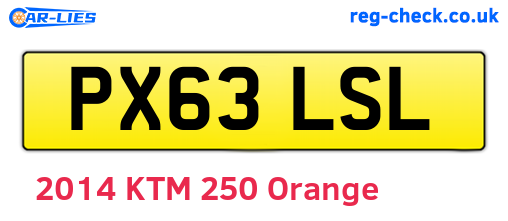 PX63LSL are the vehicle registration plates.
